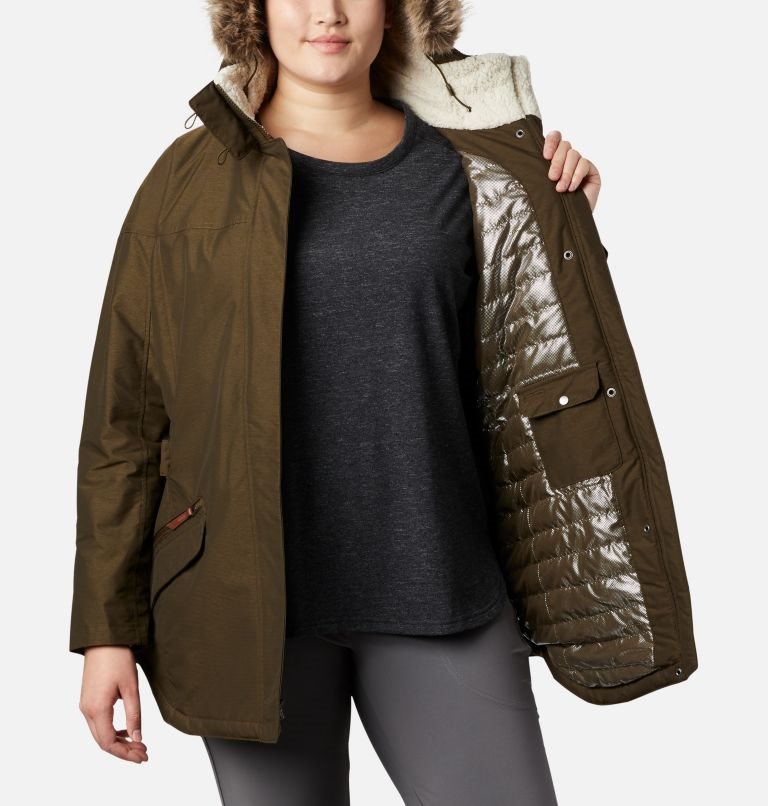 Women's Columbia Carson Pass II Jackets Dark Brown | Plus Size CA-F4830